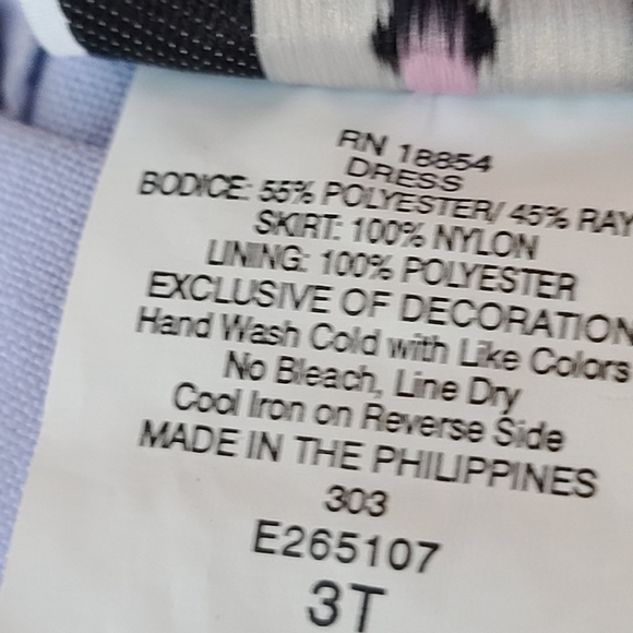 Girls 3T Rare Editions Sleeveless Periwinkle Dress - Picture 7 of 7